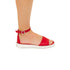 Sandali bassi rossi con cinturino alla caviglia P Eco Friendly, Donna, SKU w041000274, Immagine 0